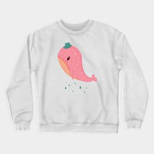 pink whale Crewneck Sweatshirt